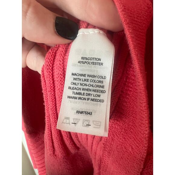 Akini Pink Sweatshirt Hoodie with Thumb Holes Pullover V-Neck Sweater Size Small - Picture 6 of 9